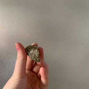 Pyrite / “fools gold” with raw clear quartz , natural healing crystal